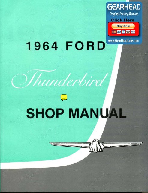 download 1964 Ford Thunderbird Quarter Pillar Seal At Belt Screw Set workshop manual
