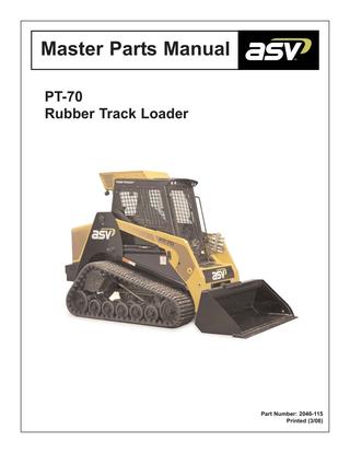 download ASV SR 70 SR 80 Rubber tracked loader able workshop manual