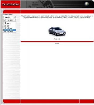 download Alfa Romeo 159 ELearn workshop manual