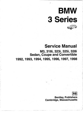 download BMW 3 E36 M3 318i 323i 325i 328i Sedan coupe Convertible 199 workshop manual