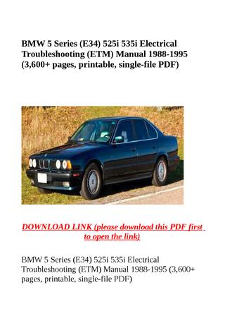 download BMW 3 ETM workshop manual