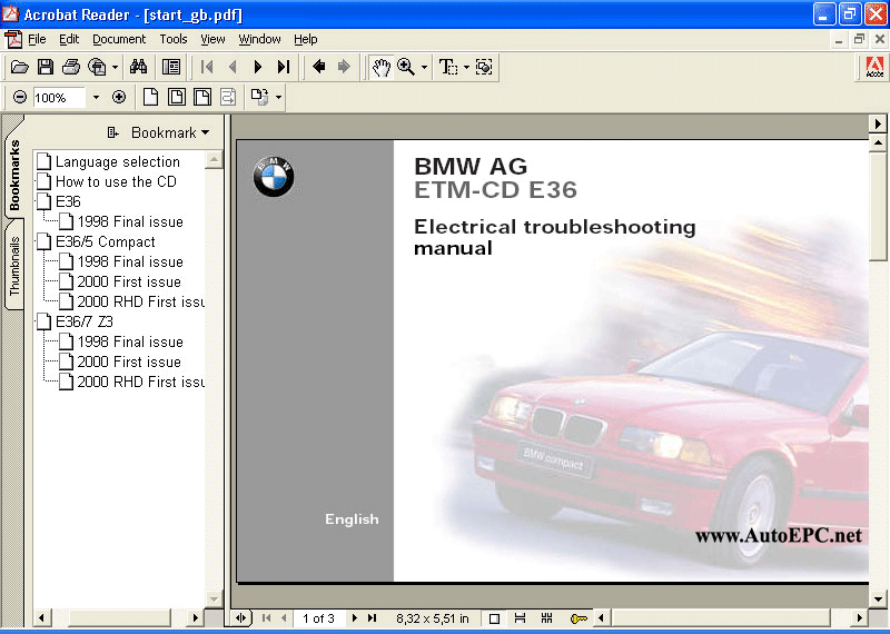 download BMW M3 ETM workshop manual