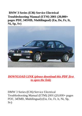 download BMW M3 ETM workshop manual