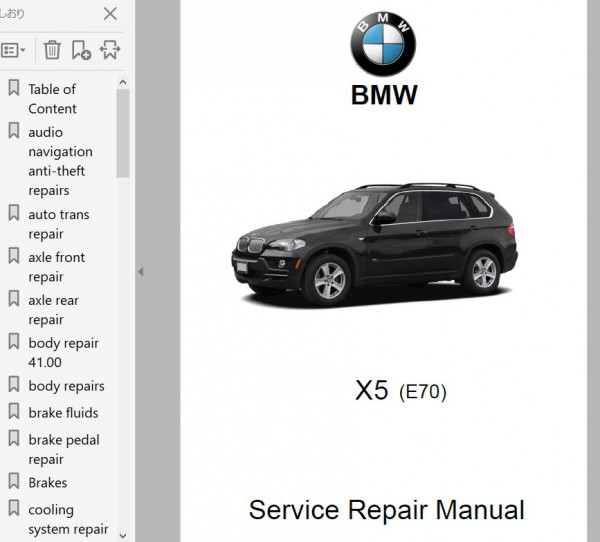 download Bmw X5 E70 workshop manual