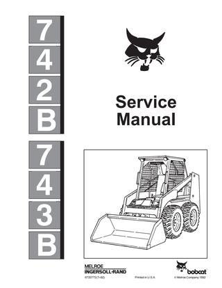 download Bobcat 743B Loader Workable workshop manual