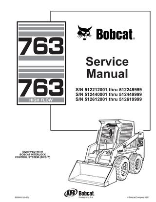 download Bobcat 763H Loader Workable workshop manual