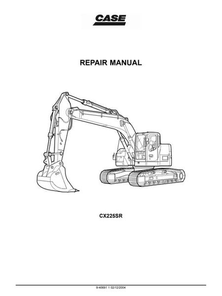 download Case CX290B Crawler Excavator able workshop manual