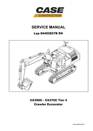 download Case CX350C Tier 4 Crawler Excavator sable workshop manual