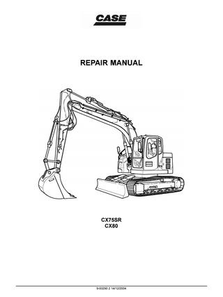 download Case CX75SR MONOBLOC BOOM able workshop manual