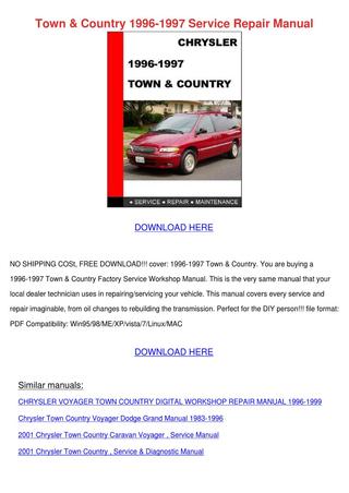 download Chrysler RG Town Country Caravan Voyager workshop manual