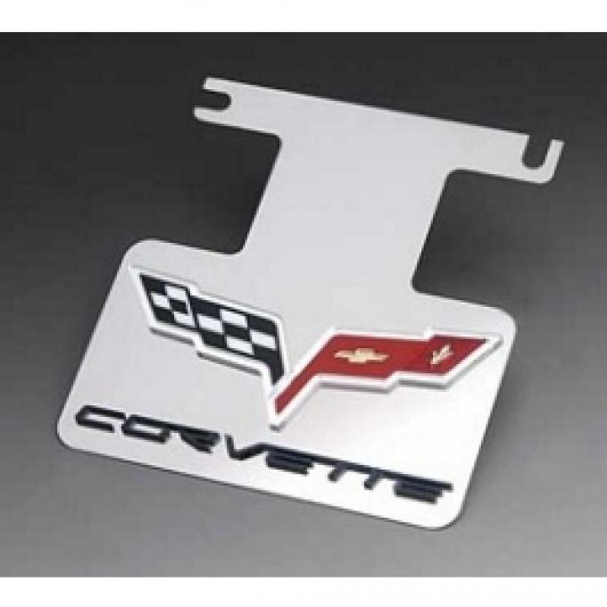 download Corvette Exhaust Enhancer Plate Stainless Steel With Black Background Crossed Flags Logo Corvette Word workshop manual