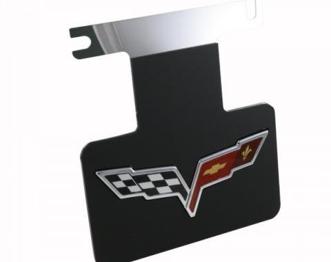 download Corvette Exhaust Enhancer Plate Stainless Steel With Black Background Crossed Flags Logo Corvette Word workshop manual