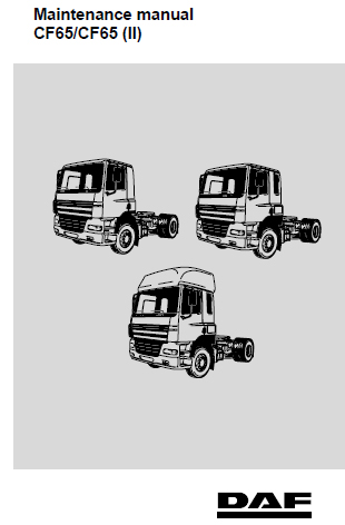 download DAF CF65 CF75 CF85 Truck workshop manual