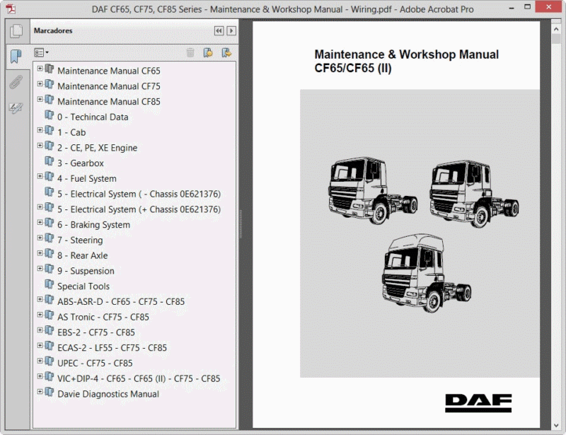 download DAF CF75 workshop manual