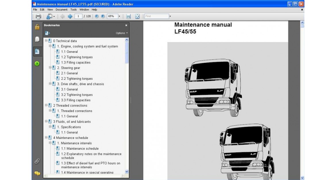 download DAF LF45 LF55 Truck workshop manual