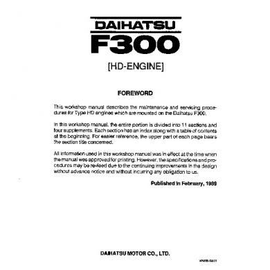 download DAIHATSU CHARADE CB23 CB61 CB80 Engine workshop manual