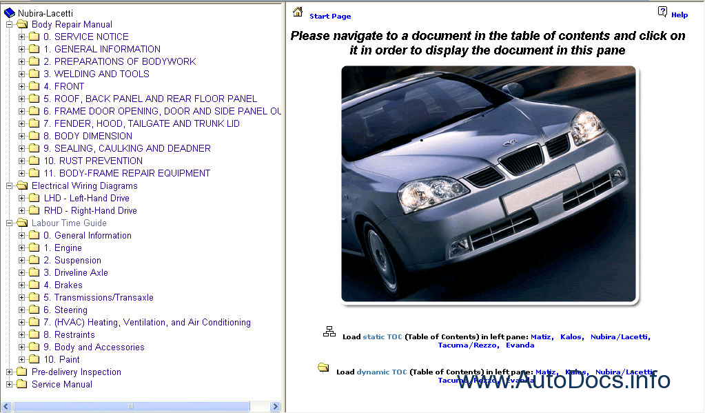 download Daewoo Europe MATIZ KALOS NUBIRA LACETTI TACUMA REZZO EVandA Car workshop manual