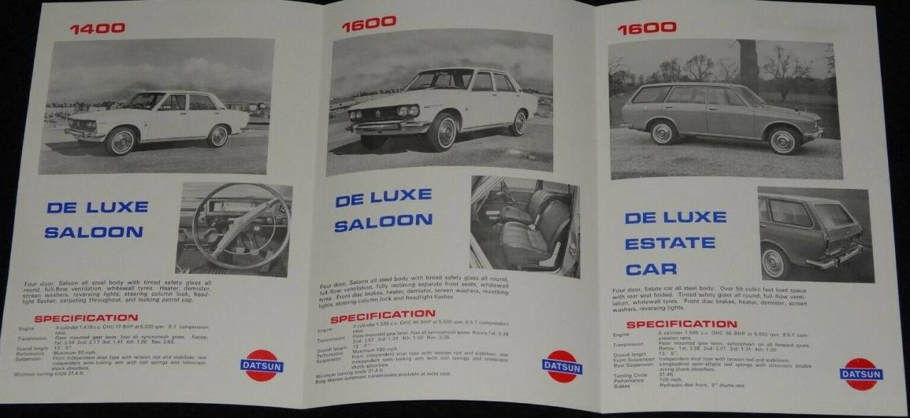 download Datsun 1300 Saloon workshop manual