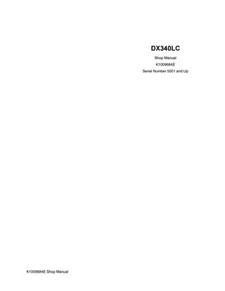 download Doosan Daewoo 340LC V Excavator able workshop manual