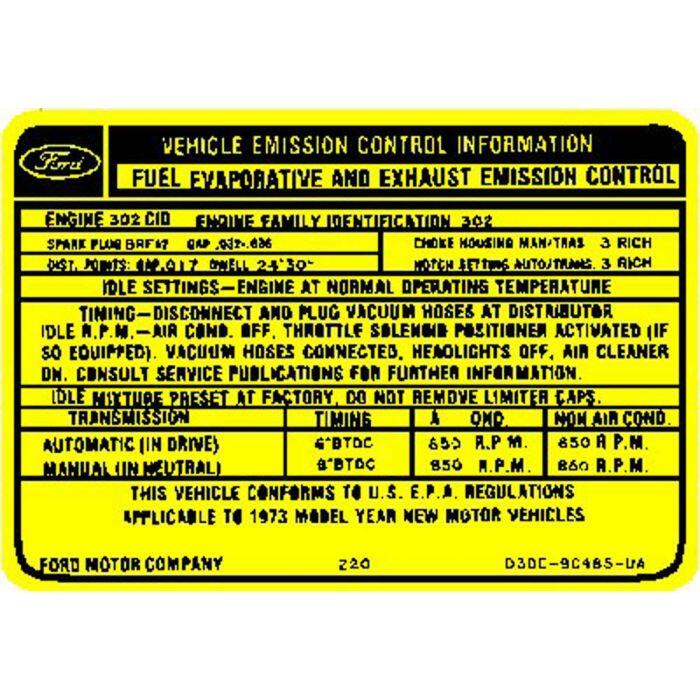 download Emission Decal workshop manual