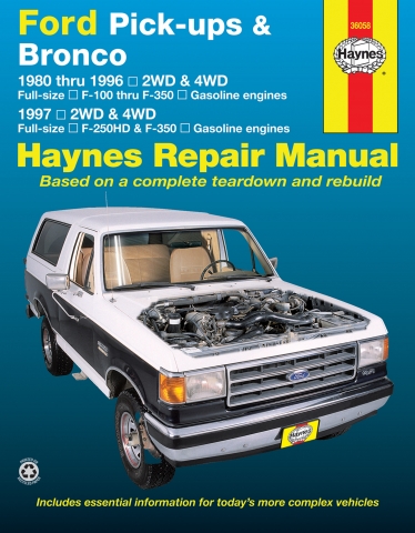 download FORD BRONCO 5.8L V8 2WD 4WD able workshop manual