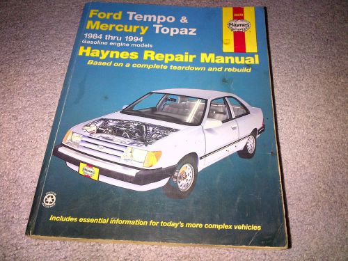 download Ford Topaz workshop manual
