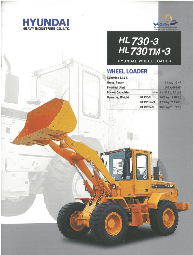 download HYUNDAI Wheel Loader HL730TM 9 able workshop manual