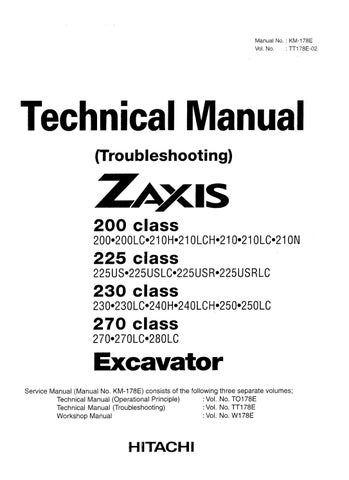 download Hitachi Zaxis 200 230 270 Excavator able workshop manual