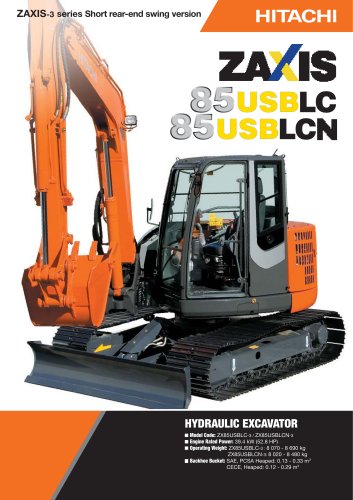 download Hitachi Zaxis ZX 85USBLC 3 Excavator able workshop manual