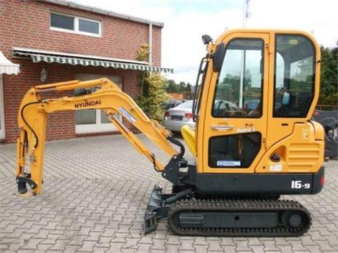 download Hyundai R16 9 Mini Excavator able workshop manual