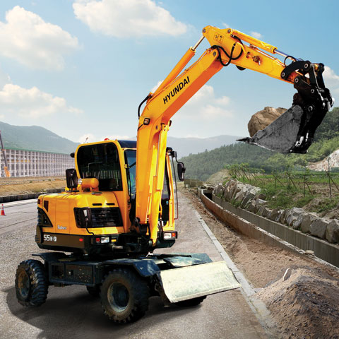 download Hyundai R55W 9 Wheel Excavator able workshop manual