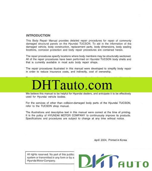 download Hyundai Trajet ETM workshop manual