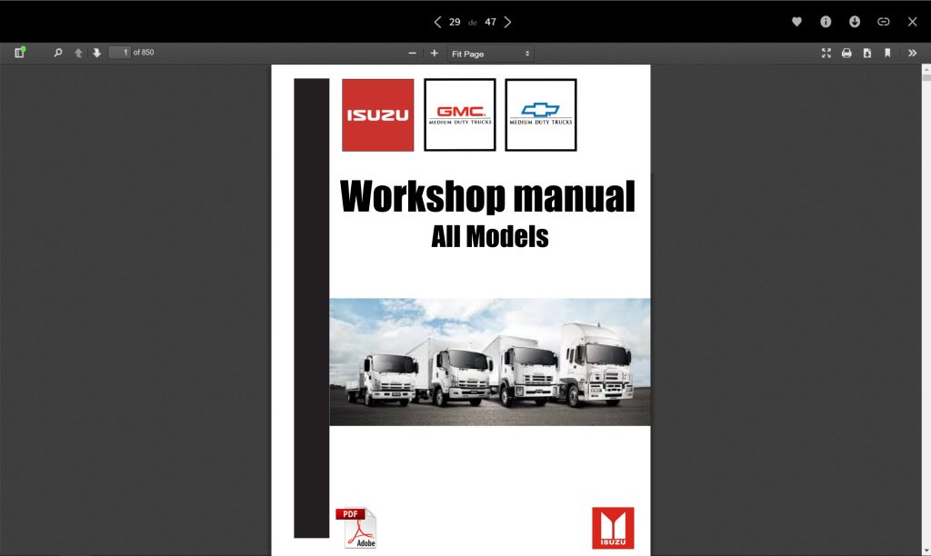 download Isuzu NHR NKR NPR NQR NPS Commercial Truck workshop manual