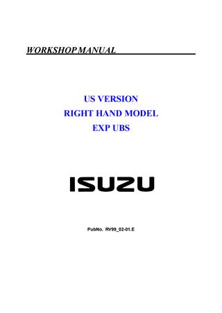 download Isuzu Trooper able workshop manual