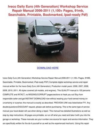 download Iveco Daily workshop manual