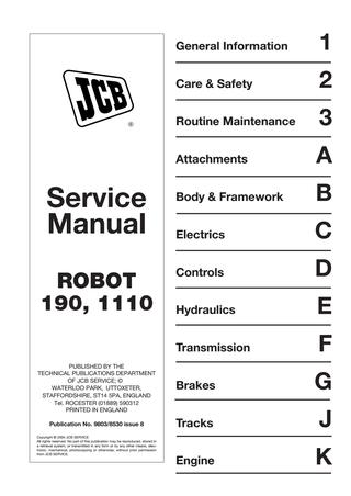 download JCB 180 180HF Robot able workshop manual