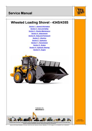 download JCB 406 407 408 409 Wheel Loading Shovel able workshop manual