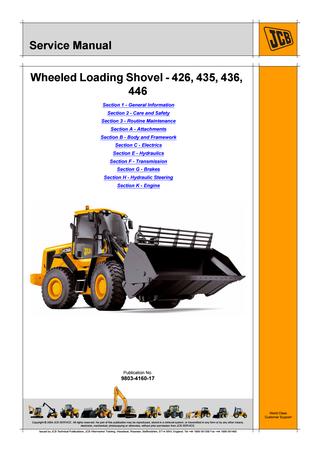 download JCB 434S WHEELED Loader able workshop manual