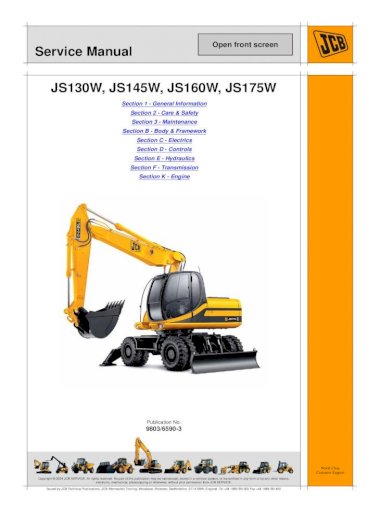 download JCB JS160 Tier 3 Auto Tracked Excavator able workshop manual