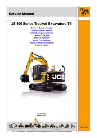 download JCB JS220 Tracked Excavator able workshop manual