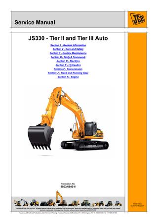download JCB JS260 Tracked Excavator Tier 3 Auto able workshop manual