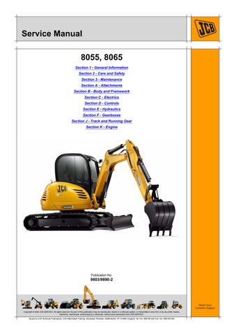 download JCB Midi Excavator 8065 able workshop manual