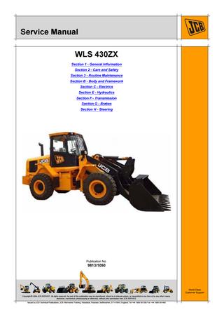 download JCB WHEELED Loader 430Z able workshop manual