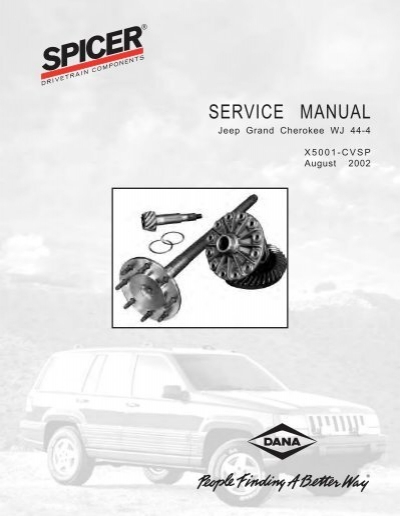 download JEEP Grand CHEROKEE FSM WJ able workshop manual