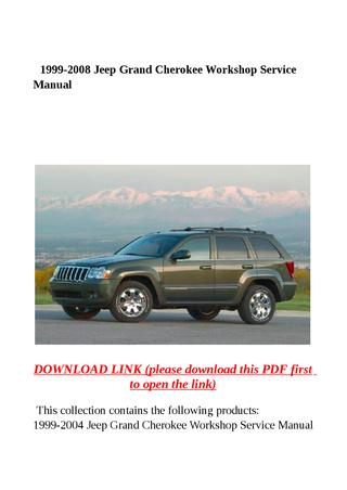 download Jeep Grand Cherokee FSM workshop manual