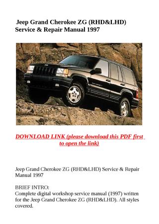 download Jeep Grand Cherokee ZG LHD+RHD workshop manual