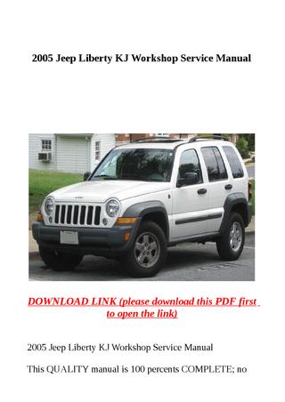 download Jeep Liberty KJ FSM workshop manual