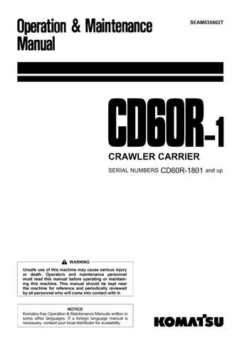 download KOMATSU CD60R 1 Crawler CARRIER able workshop manual