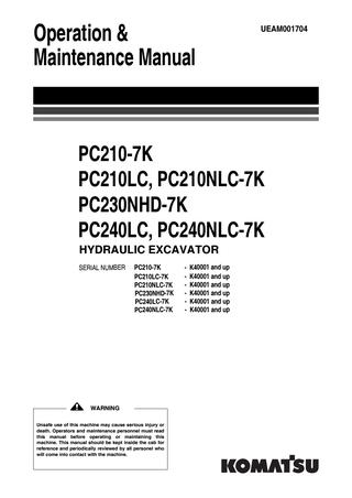 download KOMATSU PC210NLC 8 able workshop manual