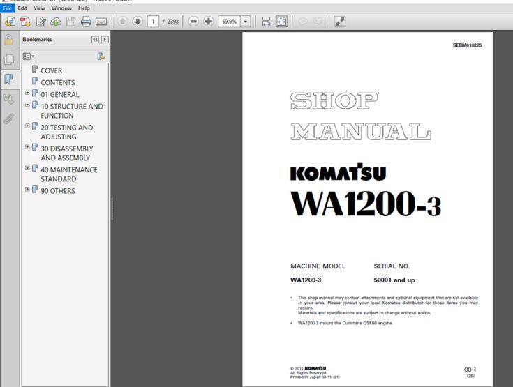 download KOMATSU WA1200 3 Wheel Loader Field ASSEMBLY Instructionable workshop manual